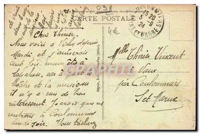 Vichy - Quais rzeki Allier i Przystań Golfu — wydawca anonimowy, nr 424 — Rewers