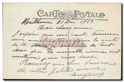 Mulhouse — Vista geral — editor não identificado, n° de série 1 — Verso