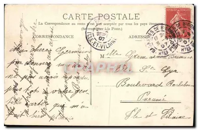 Pic du Midi de Bigorre — widok panoramiczny — wydawca nieznany, numer serii nie widoczny — Rewers