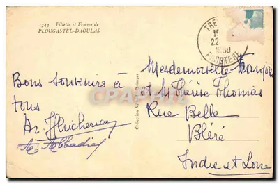 Menina e Mulher de Plougastral-Daoulas — Coleção Villard Quimper — Verso