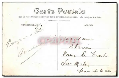 Dieppe — Les Falaises — Editor R. F. G. (n° 781) — Verso