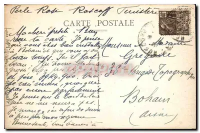 Roscoff — La Grève de Roch-Hliévec — onbekende uitgever — Achterkant