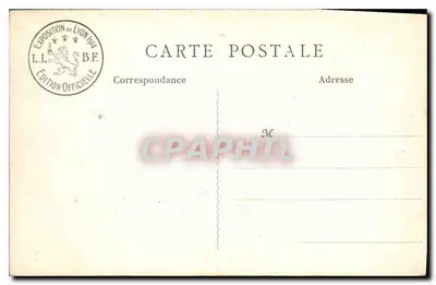 Lyon - Exposição Internacional 1914 - O Palácio da Horticultura e os Jardins — Edição Oficial — Verso
