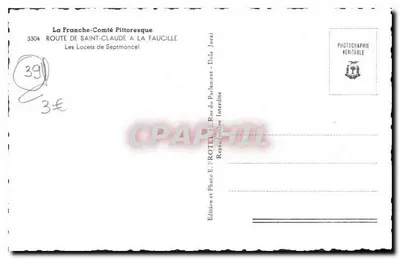 Droga z Saint-Claude do La Faucille — Les Locets de Septmoncel — Wydawnictwo E. PROTE — Rewers
