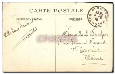 Bordeaux — Fontanna Trzech Uroczystości — N.L. Bordeaux, nr 23 — Rewers