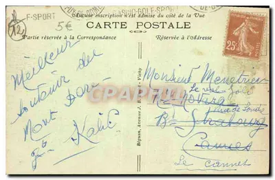 Pitoreska Auvergne — Widok z Zamku na Wieżę i Dolinę Saint-Nectaire — Murols — n°121 — Rewers