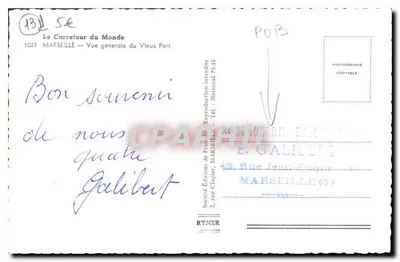 Oude Haven van Marseille — Algemene uitzicht — Het Kruispunt van de Wereld, n°1033 — Achterkant