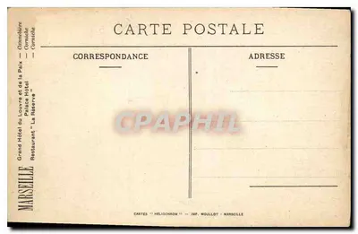 Marseille — Rue Nosilles, Grand Hôtel du Louvre en de Vrede — Achterkant