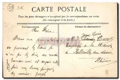 Dijon. Monument Carnot — wydawca L.V. & Cie, n° 438 — Rewers