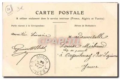 Dijon — Monument Carnot — Édition J. H. Dijon, n° 63 — Verso