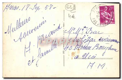 Arras - La Petite Place mit ihren spanischstiligen Häusern - Panoramablick — Rückseite