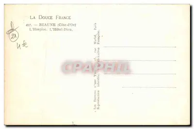 बीओन — ल'हॉस्पिस — होटेल-द्यू — एडिटर ला डूस फ्रांस, संख्या 497 — पीछे