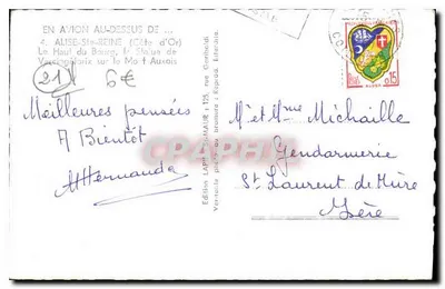 Alise-Sainte-Reine — Estátua de Vercingétorix no Mont Auxois — Edição LAPIE — Verso