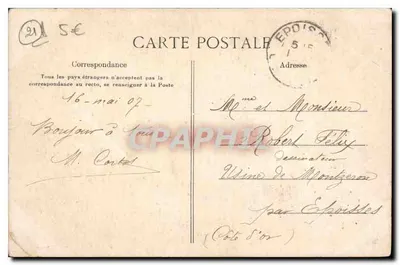 Ptaki w locie — Dijon — E.L.D. Modèle Déposé — Rewers
