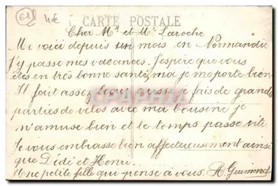 Około BAGNOLES-de-l'ORNE — Zamek Couternes — D. Lévatacœur, fot. Hénon — Rewers