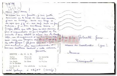 Brive — widok panoramiczny — reprodukcja przez Graphphil — Rewers