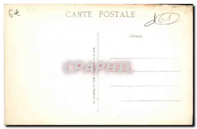 Bilhete postal antigo L'Orne — O Castelo — Longny-au-Perche — Verso
