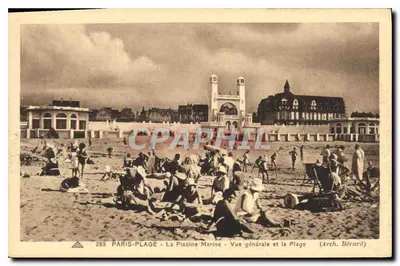 Paryż-Plaża — Basen Morski — Ogólny widok i plaża — Arch. Bérard