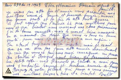 Pansées coloridas — buquê em um vaso azul — — Verso