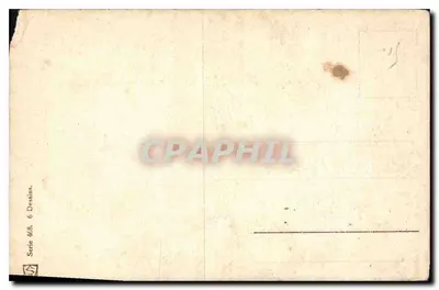 Zamek przy jeziorze — krajobraz z cyprem — seria 468, 6 rysunków — Rewers