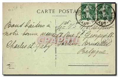 Colmar - Plac Rapp i Champ-de-Mars — wydawca CH. BERGERET, nr 4 — Rewers