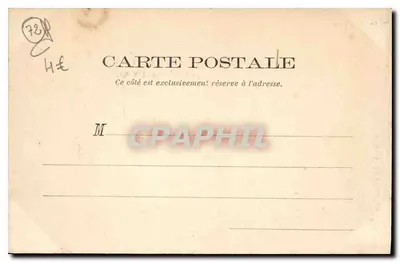 Zamek Bonnétable — widok zamku z mostem — J.B. - Bruneau, druk Bonnétable, n°4 P.C. — Rewers