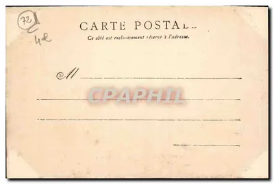 Sarthe — Malicorne, O Castelo — Fototipo J. Bouvenner, Le Mans — Verso