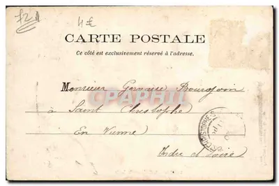 Castelo de Lude — Sarthe — Fototipia J. Boursaud, Le Mans — Verso