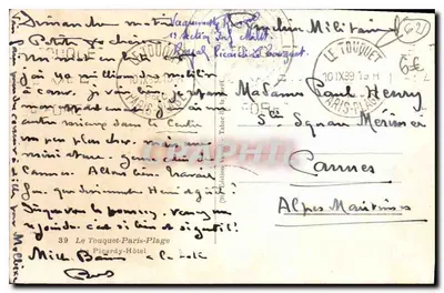 Hotel do Cap - Le Touquet-Paris-Plage — editor Cap, n°39 — Verso
