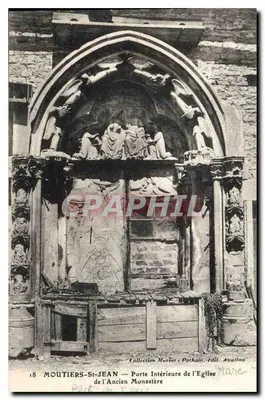 MOUTIERS-ST-JEAN — Porta Interna da Igreja do Velho Mosteiro — Coleção Muriot, Pothain, edição Avallon