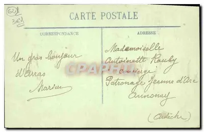 Kościół Świętego Gery w Arras — chórz zniszczony przez obus niemiecki — 5 listopada 1914 — Towarzystwo Rybaków z Arras — Rewers