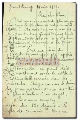 Laribé blisko Grand Bourg — Kąt Parku i Zamek — A. du Nuance, wyd., Guderot — Rewers