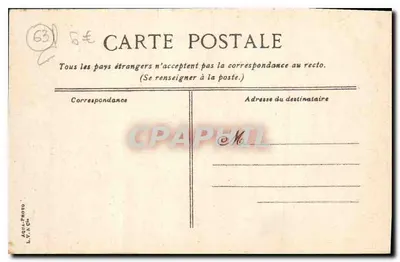 Vista aérea da cidade — editor L. P. & C. (Lyon) — n° 63 — Verso