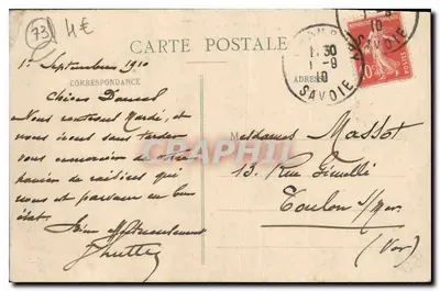 Chambéry - Zamek - Dziedziniec — wydawca L. Baudry, n° 790 — Rewers
