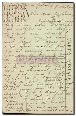 Rodovia de SAINT-LÉGER-en-YVELINES para HOLLANDE — Sub-Floresta — Edit. Legros — Verso