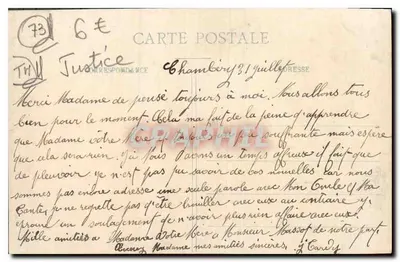 Chambéry — La Leyssse i Sądowy Pałac — wydawca Terrasse, nr 2503 — Rewers
