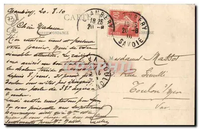 Chambéry - A Prefeitura — Editor L. Retruo, n° 307 — Verso