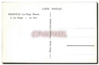 Deauville - A Praia Florida — A Praia — O Mar — Photo Louis — Verso