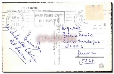 Le Havre — L' Avenue Foch e i nuovi edifici — Edizioni Glattigny, n°27 — Verso