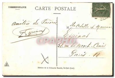 Padirac (Lot) - Lago colgante y Gran Domo — Edición de la Librería Baudel, St-Céré (Lot), n°2306 — Reverso
