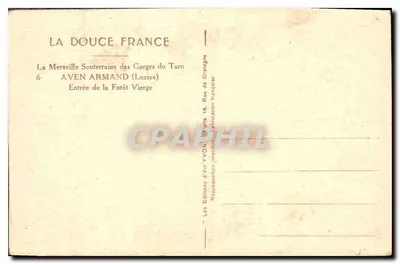 Aven Armand — Gorges van de Tarn — Uitgever Yvon, n°48 — Achterkant