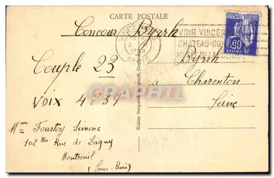 Cherbourg — Statua Napoleona I (brąz) autorstwa Level — Édition Bequemont, Cherbourg — Rewers