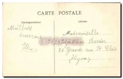 La Roche-sur-Yon — Beeld van Napoleon op de Place d'Armes — G. Filodeau, fot. 7, rue Paul-Baudry — Achterkant