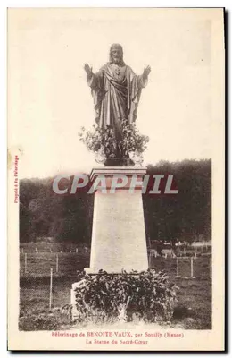Peregrinação de BENOÎTE-VAUX, por Souilly (Mense) — A Estátua do Sagrado Coração