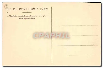 Ilha de Port-Cros (Var) — vista da baía — editor Yvon, n°5 — Verso