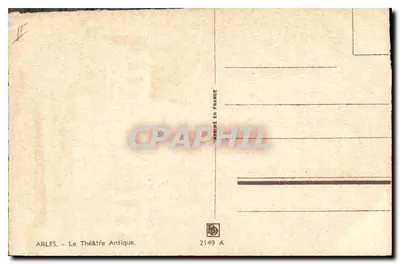 Arles — Teatr Starożytny — wydawca Daruay, nr 2149 A — Rewers