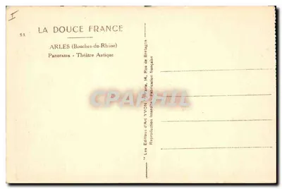 Arles — Théâtre Antique et église — Éditions d'Art Yvon, Paris — Rewers