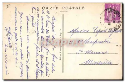 Arles — Façada katedry św. Trofimego — Wydawnictwo J. George, Arles — Rewers
