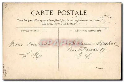 Arles — Túmulo dos Consules — editor L.V. & Cie, n°29 — Verso