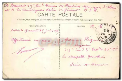 Arles - O Palácio Constantino — Bilhete postal antigo n°708, editor não visível — Verso
